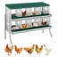Boîte de nidification pour poulets, acier galvanisé antirouille, boîte de fixation murale en métal pour poules avec collection d'œufs roulants, nettoyage facile-1609429481-1609429482