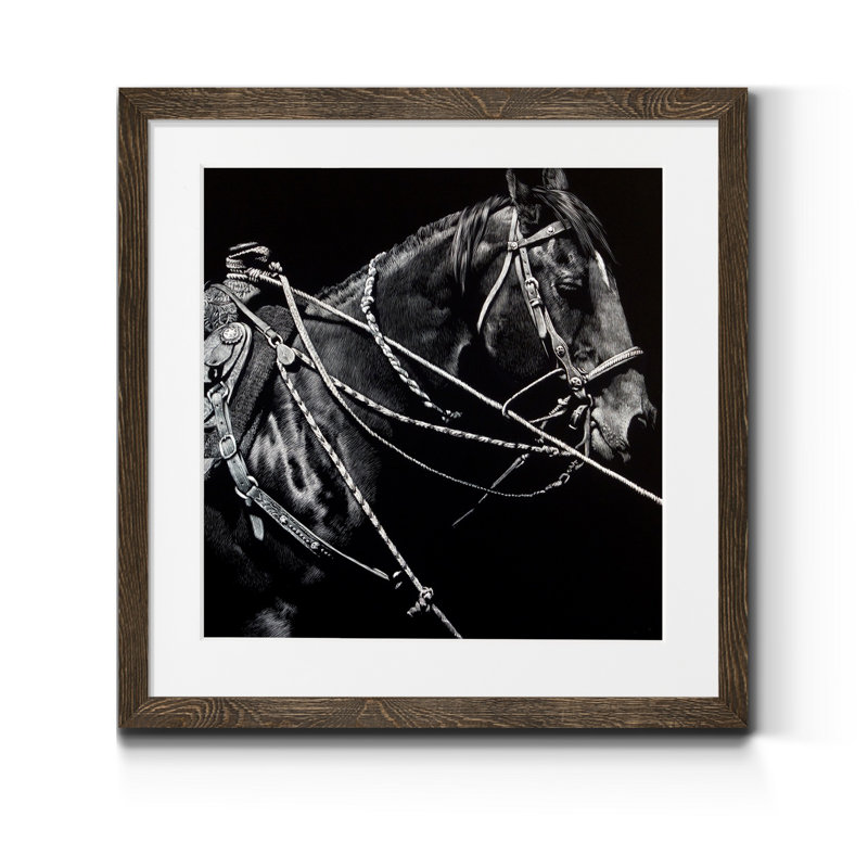 Lace I, reproduction d’art sur papier, H 27,5 po x l 27,5 po x P 1,5 po, Encadré de bois de noyer