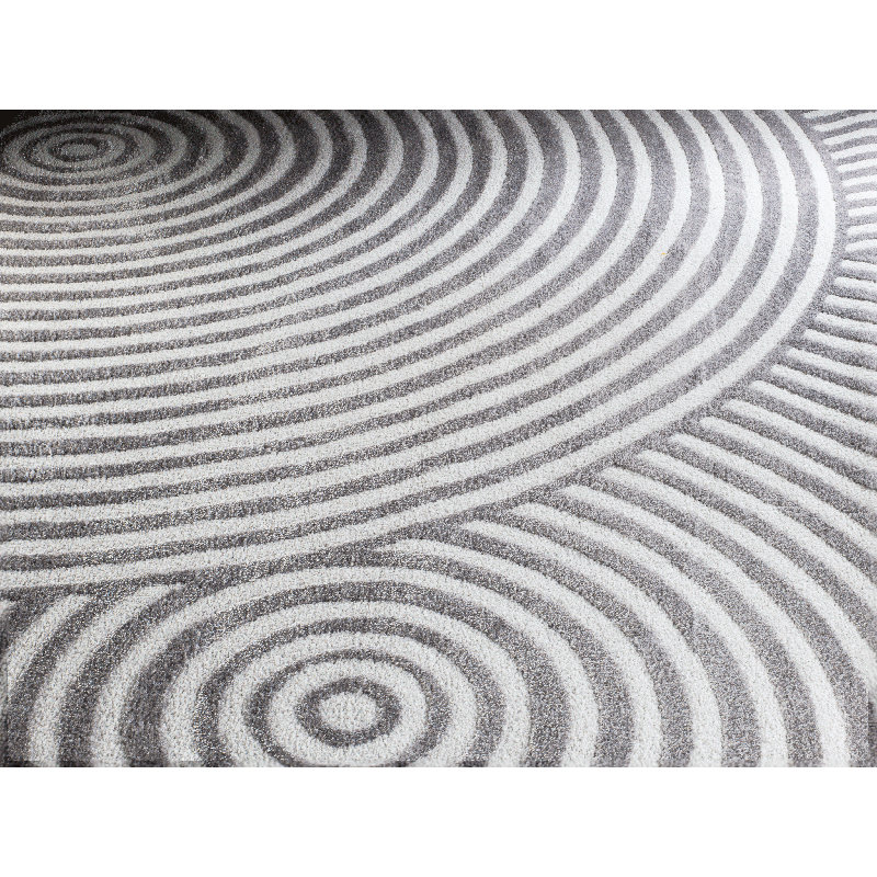 Tapis gris clair / gris foncé Hudak, Rectangle 8 pi x 10 pi