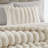 3-Piece Full/Queen  soft Faux Fur Ribbed Comforter Set,Ivory