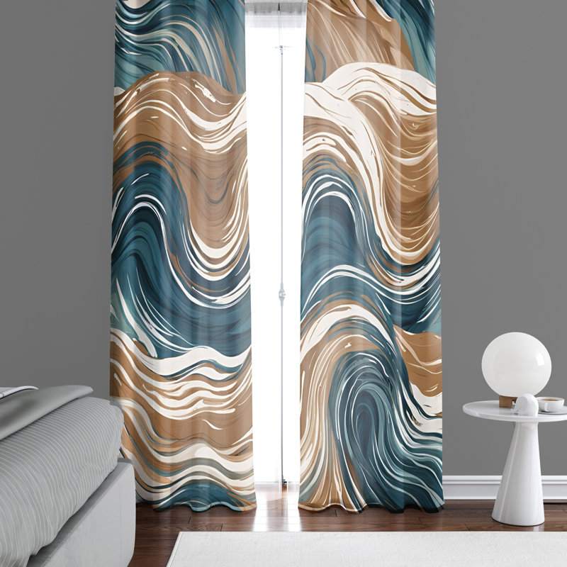 Paire de rideaux semi-transparents en polyester Gribben, L 20 po x L 61 po