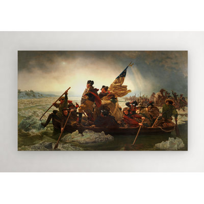 Washington Crossing The Deleware by Emanuel Gottlieb Leutze - Unframed Print on Canvas