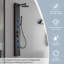 Système de tour de douche à inverseur 3 voies avec pomme de douche réglable-91485630