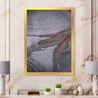 Œuvre d'art moderne sur toile monochrome dramatique gris IV