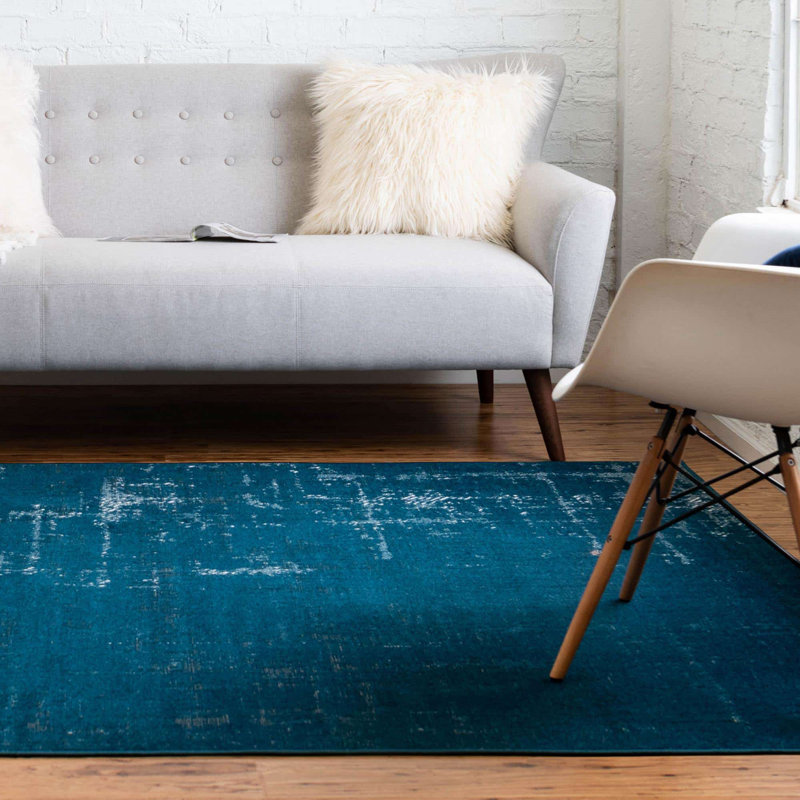 Area Rug, Rectangle 4'1" x 6'1", Blue