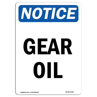 Gear Oil Aluminum Sign 12 x 18