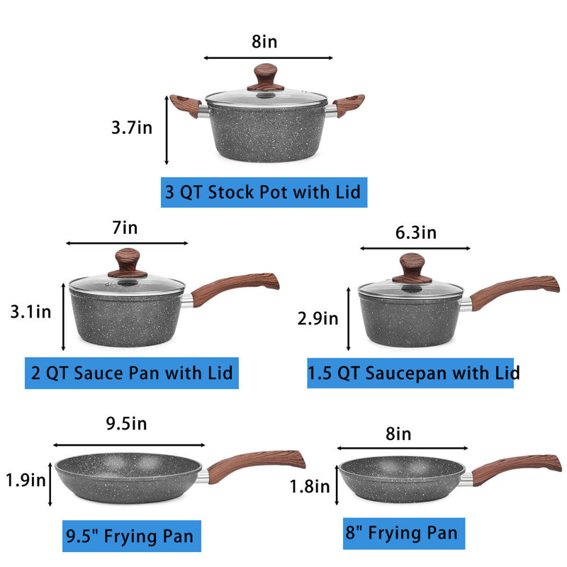 Ensemble de batterie de cuisine 48 pièces