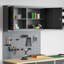  Tool Cabinet And Pegboard Set 3 Pcs Black 100 X 20 X 115 Cm