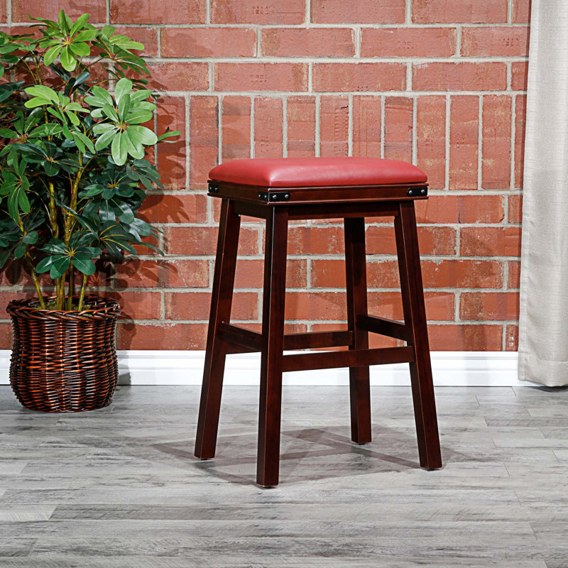 Tabouret de comptoir court Kyriel 30, Espresso, Bourgogne