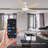 2pcs 52'' Smart Ceiling Fan With Led Lights-1884323559