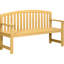 2 bancs d'extérieur en bois avec accoudoirs - Patio de 56 po pour le jardin, le porche, le bord de la piscine et le balcon dans un jardin d'aspect naturel