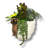Succulent Design in Off-White Circular Ceramic Vase