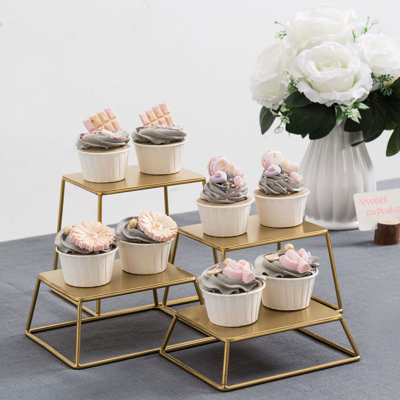 4 Piece Metal Food Display Stand