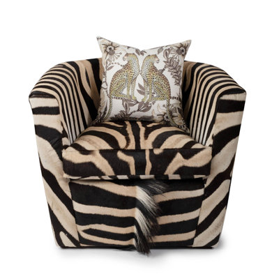Genuine Hide Barrel Chair