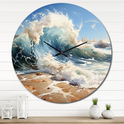 Beach Photo Coastal Symphony V Wall Clock