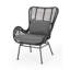 Chaise de patio en osier avec coussins Tapscott-135577641