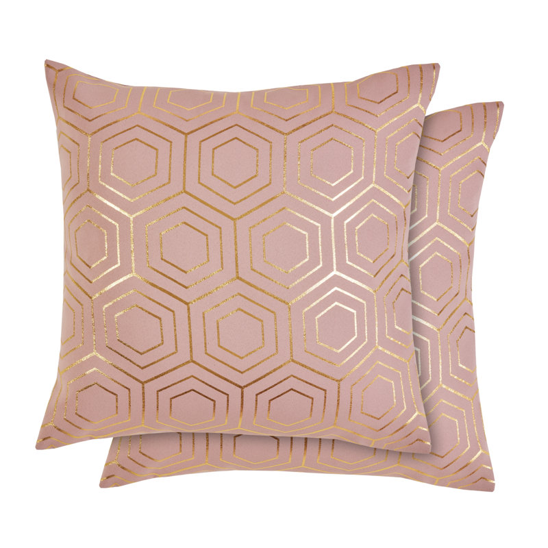 Hartford Geometric Square Cushion Cover, Pink