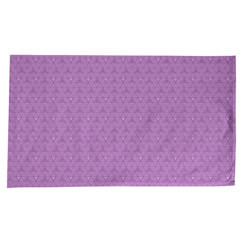 Nappe géométrique en coton - Triangles dessinés à la main, collection Jordao, lavable à la machine, Violet
