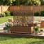 Metal Raised Garden Bed with Trellis on Wheels Weather-Resistant Planter Box with Garden Divider-980162687-980162683