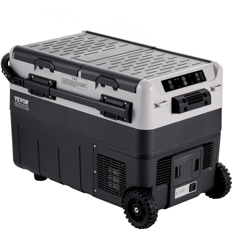 Portable Car Refrigerator Freezer Compressor 50 L Dual Zone for Home Car