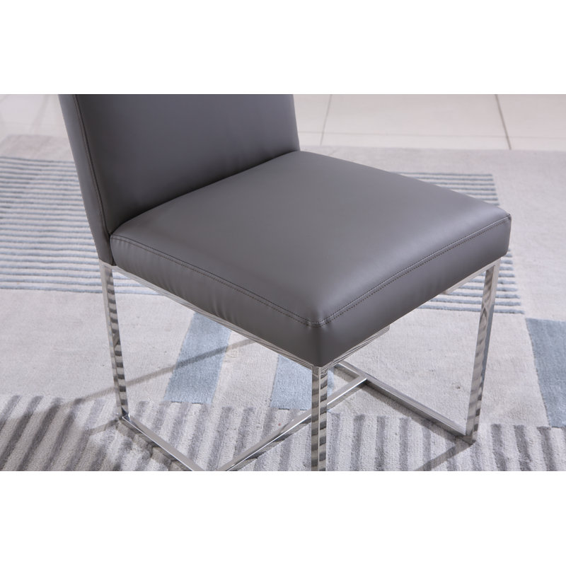 Chaise parsons Anno, Gris, Argent