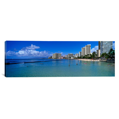 « panoramique waikiki beach honolulu oahu hi », reproduction de photo sur toile
