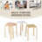 Stackable Stools Set Of 4 With Square Top And Rounded Corners-1090429499