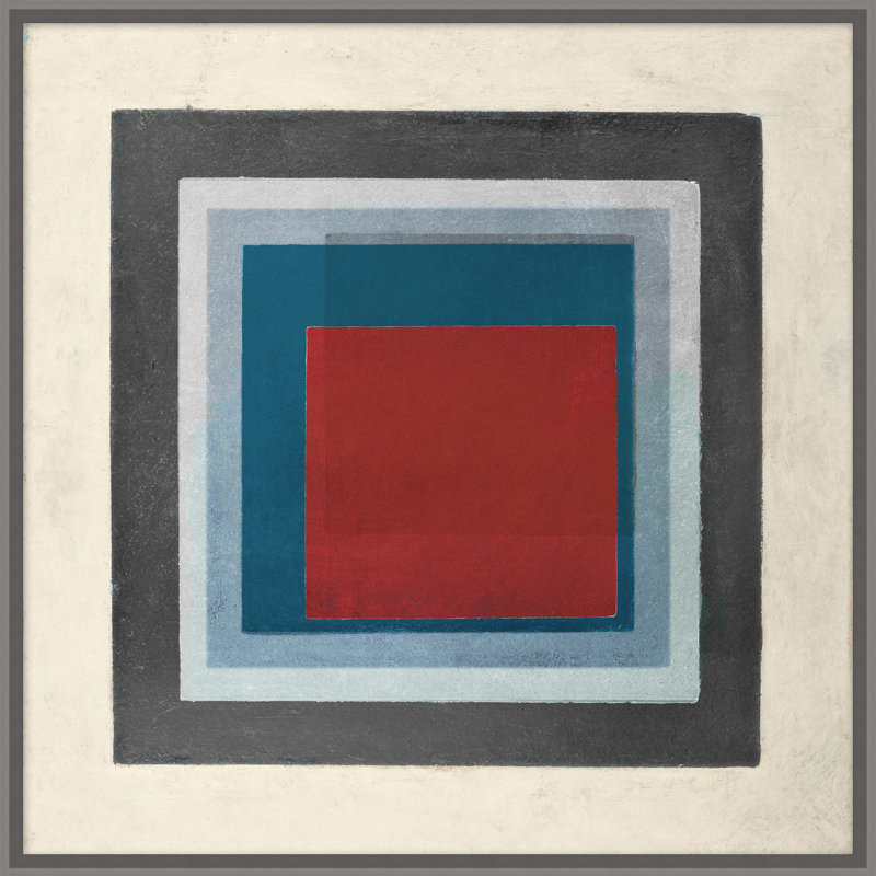 Overlapping Color 2' Framed Graphic Art Print on Glass
