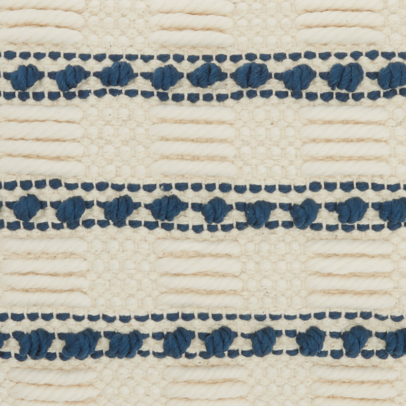 GC384-012020 Textured Cotton Blend Throw Pillow, Navy