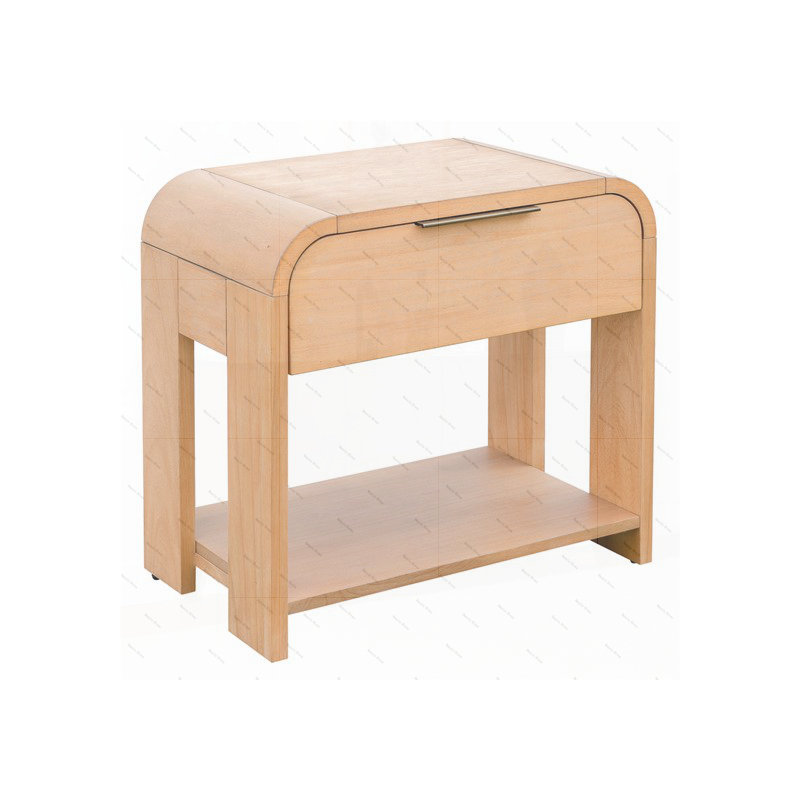 Modern One Drawer Waterfall Nightstand
