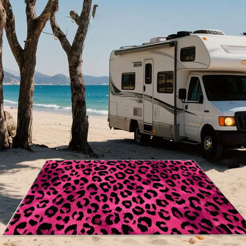Pink Leopard Print Area Rug, Soft And Lightweight, Suitable For All Seasons, Easy To Maintain And Easy To Clean, Machine Washable Carpet Floor Mat, Suitable For Living Room, Bedroom, Dining Room, Hallway, Balcony, Room Decor, Home Decor, Outdoor Decor