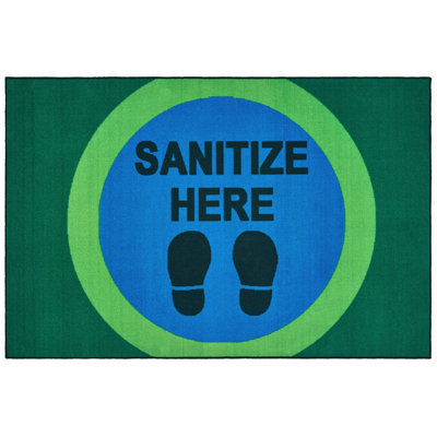 Tapis touffeté vert / bleu / noir