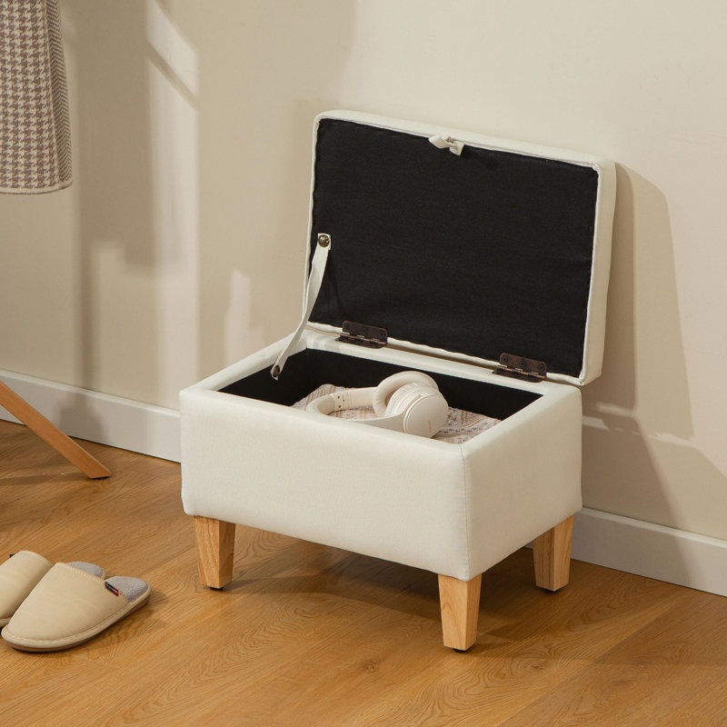 Storage Bench, White, 36cm H x 49cm H x 33cm D