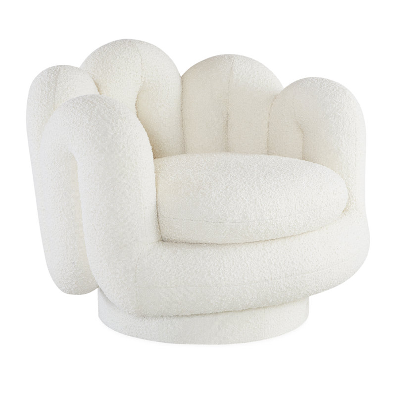 Fauteuil d'appoint pivotant et rembourré Serpentine