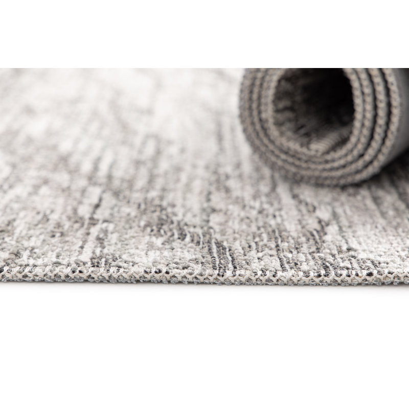 Rectangle Abstract Area Rug, Grey, Rectangle 200 x 290 cm