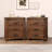 Rustic Three Drawer Reclaimed Solid Wood Farmhouse Nightstand Set Of Two