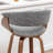 Devlin Linen Fabric Upholstered Swivel Mid-Century Stool-674628397