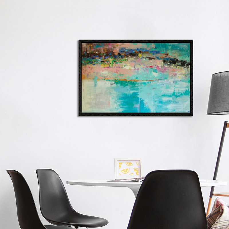 Reconnecting by Shalimar Legaspi - Painting on Canvas, Black Floater Frame, 101.6 cm H x 66.04 cm W