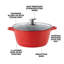 SQ Professional Nea Seramiq 5 - Piece Non-Stick Aluminium Cookware Set- Induction Ready-101530969