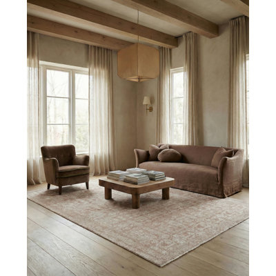 Tapis oriental brun clair touffeté Pearline