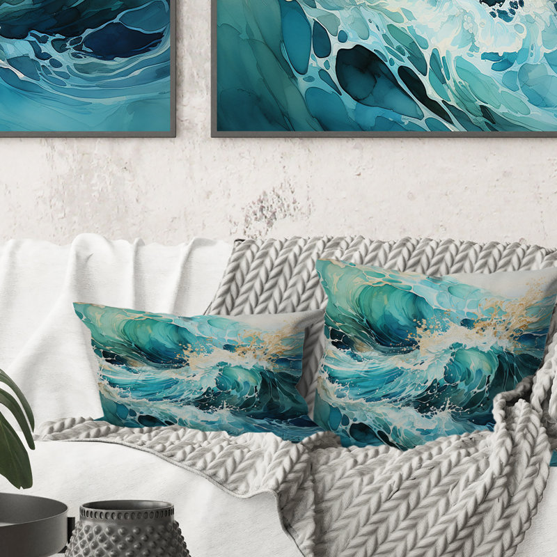 Coussin Oceanic Collage III - Abstract Collages