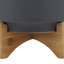 Pot à fleurs en céramique avec support en bambou - Pot moderne avec base surélevée pour l'intérieur-2128106332-2016597977-2016597956