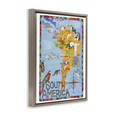 Art mural sur toile flottante encadrée, South South Animal Animal par Marley Ungaro