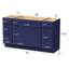Base de meuble-lavabo simple 63 po seulement-95069372