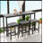 Modern Design Kitchen Dining Table, Pub Table, Long Dining Table Set with 3 Stools, Easy Assembly-1819818274