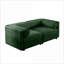 Canapés-lits | Causeuse moderne 2 places avec rangement caché, pour petits appartements de salon | Vert | Chenille-1004167976