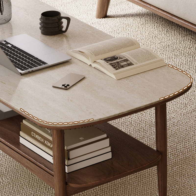 Table de bout Rock Slab, H 17,32 po x L 47,24 po x l 22,04 po