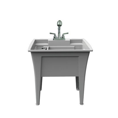 Clanton 32'' L x 22'' W Freestanding Laundry Sink with Faucet