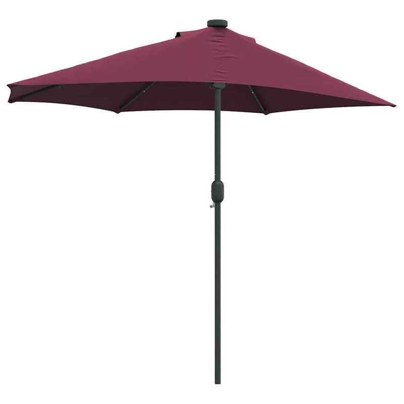 Garden Parasol Polyester and Steel Outdoor Umbrella Patio Sunshade, Red, 223cm H x 150cm W x 150cm D
