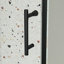 Porte de douche noire matte avec pivot pivotant - 44-48 "x 71", verre trempé 1/4 ", poignée en acier inoxydable, fermeture magnétique, conception à fuites, facile à assembler H 71" noir, fuite de 6 mm, installation réversible-124961218